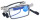 Praktische, faltbare Fertiglesebrille ANDREAS mit Blaulichtfilter im eckigen Design inkl. Etui +2,50 dpt