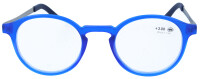 Stylische Kunststoff - Lesebrille JEAN in Blau mit weichem Stecketui