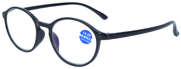 Moderne Fertiglesebrille WERNER in Schwarz mit entspiegelten Gläsern aus TR90 Material + 2,00 dpt