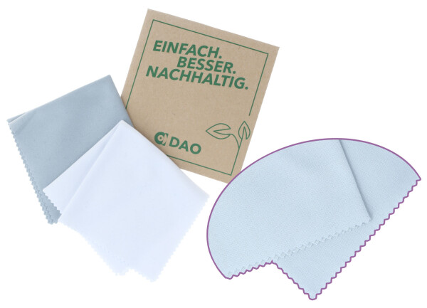 Mikrofaser Reinigungstuch aus recycelten PET-Flaschen und Nylon