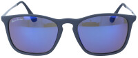 Klassische Kunststoff-Sonnenbrille Montana Eyewear MS34A in Dunkelblau mit Blau verspiegelten Gläsern