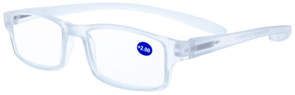 Fertiglesebrille aus Kunststoff HANGOVER LIFE in Transparent mit extra langen Bügeln + 2,00 dpt