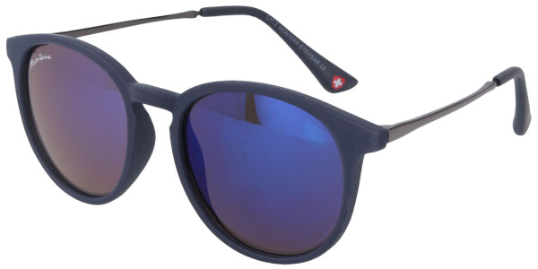 Dunkelblaue moderne Kunststoff-Sonnenbrille Montana Eyewear CS71A mit Blau verspiegelten Gläsern