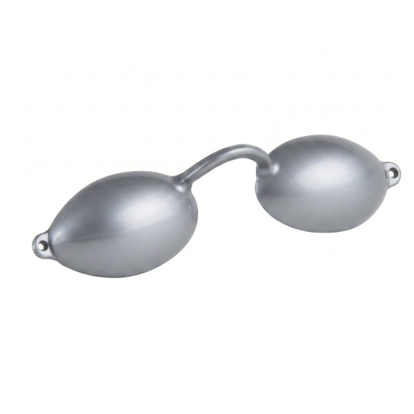 Solariumbrille / UV-Schutzbrille in Silber inkl. Band aus Silikon