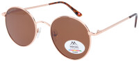 Roségoldene Panto-Sonnenbrille Montana Eyewear...