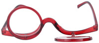 Praktische Schminkbrille / Schminkhilfe in Rot mit 2...