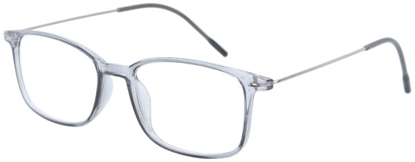 Leichte Lesebrille KRISTOFF in Grau als Kunststoff - Metall - Kombination + 2,00 dpt