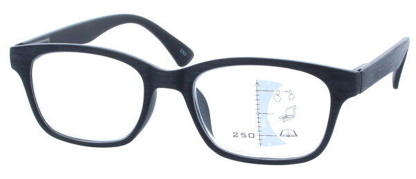 Praktische Gleitsichtbrille GEROLD - die erweiterte Lesebrille / Arbeitsplatzbrille in Schwarz