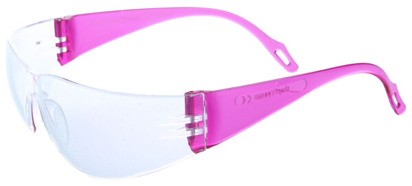 Schmale Schutzbrille für Kinder aus stabilem Polycarbonat für optimale Sicherheit in Pink