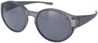 Überbrille / Sonnenbrille im angesagten Design mit 100 % UV-400 Schutz und Polarisation in Grau inkl. grauem Sportetui in Leinenoptik