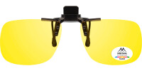Sonnenclip / Sonnenschutzvorhänger in Klein - mit Polarisation , klappbar in Gelb