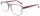 Elegante Klarheit: Die große grau-rote PABLO Fertiglesebrille mit Federscharnier