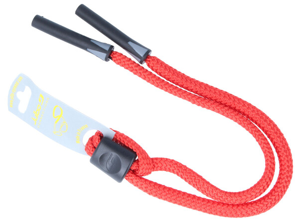 Brillenband von JULBO in Rot mit Stopper und Tube - Endstück mit 5,5 mm Öffnung