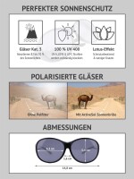 Überbrille / Sonnenbrille ACTIVE SOL MEGA in Schwarz mit Polarisation und grauer Tönung