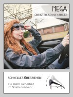 Überbrille / Sonnenbrille ACTIVE SOL MEGA in Schwarz mit Polarisation und grauer Tönung