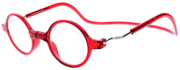 ROUNDMAG - praktische Lesebrille in Rot mit einstellbaren Bügeln und Magnetverschluss + 2,00 dpt