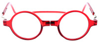ROUNDMAG - praktische Lesebrille in Rot mit einstellbaren Bügeln und Magnetverschluss + 2,00 dpt