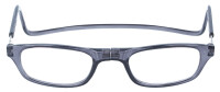 Funktionelle Magnet-Fertiglesebrille in Grau TWEEMAG mit verstellbaren Umhänge-Bügeln + 2,00 dpt