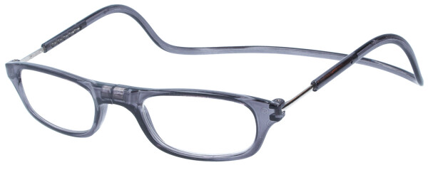 Funktionelle Magnet-Fertiglesebrille in Grau TWEEMAG mit verstellbaren Umhänge-Bügeln + 2,50 dpt