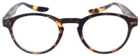 Kunststoff-Fertiglesebrille in Braun HANGOVER PANTO mit extra langen Bügeln und Federscharnier + 2,50 dpt