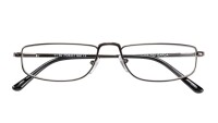 Gunfarbene Metall Fertig-Lesebrille GARDA mit...