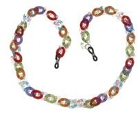 Hübsche Brillenkette aus Acryl mit Gummischlaufe und...