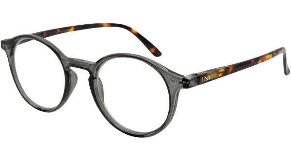Tolle Fertiglesebrille SASHA mit Federscharnier aus robustem Kunststoff  Grau / Havanna + 1,50 dpt