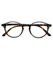Tolle Fertiglesebrille SASHA mit Federscharnier aus robustem Kunststoff  Grau / Havanna + 1,50 dpt
