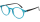 Tolle Fertiglesebrille SASHA mit Federscharnier aus robustem Kunststoff  Hellblau / Schwarz + 1,50 dpt