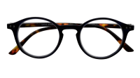 Tolle Fertiglesebrille SASHA mit Federscharnier aus robustem Kunststoff Dunkelblau / Havanna + 1,50 dpt