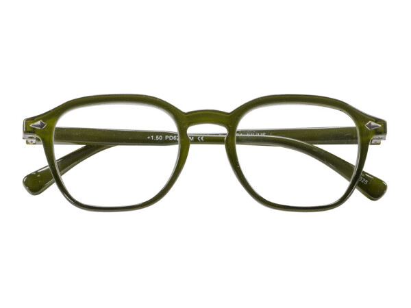 Lesebrille JULIUS in Grün mit Federscharnier, in verschiedenen Sehstärken erhältlich