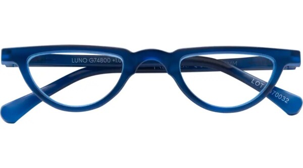 Schicke Fertiglesebrille LUNO aus recyceltem Kunststoff mit Federscharnier und Einstecketui in Blau