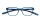 Lesebrille "Juno" aus Kunststoff in Blau mit Federscharnier und passendem Etui