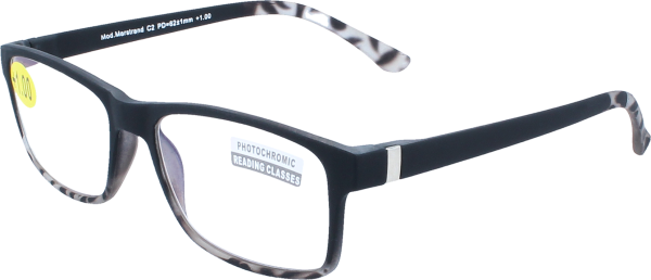 Schlichte Lesebrille MARSTRAND mit phototropen Gläsern und flexiblen Bügeln Grau