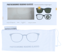 Schlichte Lesebrille MARSTRAND mit phototropen Gläsern und flexiblen Bügeln Grau