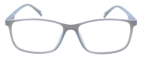 Moderne, eckige Lesebrille MR62 mit Federscharnier aus leichtem Kunststoff in Grau Matt