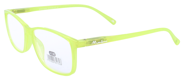 Moderne, eckige Lesebrille MR62 mit Federscharnier aus leichtem Kunststoff in Hellgrün