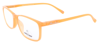 Moderne, eckige Lesebrille MR62 mit Federscharnier aus leichtem Kunststoff in Orange