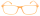 Moderne, eckige Lesebrille MR62 mit Federscharnier aus leichtem Kunststoff in Orange