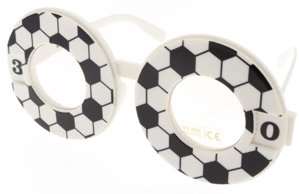 Fußball Partybrille mit UV400 Schutz und drehbarer Spielstand-Anzeige