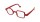 Moderne rote Design-Lesebrille Donald mit asymmetrischem Highlight