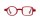 Moderne rote Design-Lesebrille Donald mit asymmetrischem Highlight