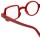 Moderne rote Design-Lesebrille Donald mit asymmetrischem Highlight