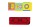 Moderne rote Design-Lesebrille Donald mit asymmetrischem Highlight