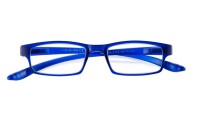 Lesebrille Blau Elegante Lesehilfe Extra Lange Bügel inkl. Passendem Etui
