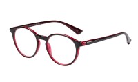Moderne Kunststoff-Lesebrille Schwarz/Rot mit...
