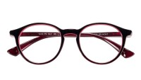 Moderne Kunststoff-Lesebrille Schwarz/Rot mit Federscharnier und Etui