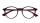 Moderne Kunststoff-Lesebrille Schwarz/Rot mit Federscharnier und Etui