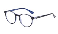 Moderne Kunststoff-Lesebrille Schwarz/Blau mit...