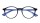 Moderne Kunststoff-Lesebrille Schwarz/Blau mit Federscharnier und Etui